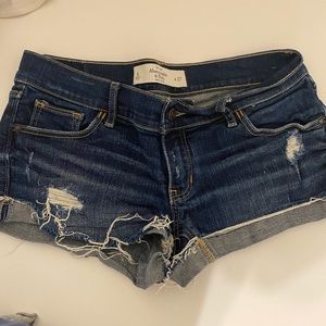 abercrombie and fitch low rise jean shorts
